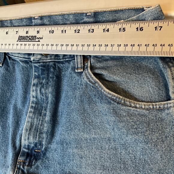 Wrangler Men Jeans size 36 x 32 Blue Mid Rise Regular Fit Straight Leg - Picture 2 of 11